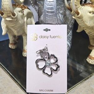 Daisy Fuentes Silver Flower Bag Charm
